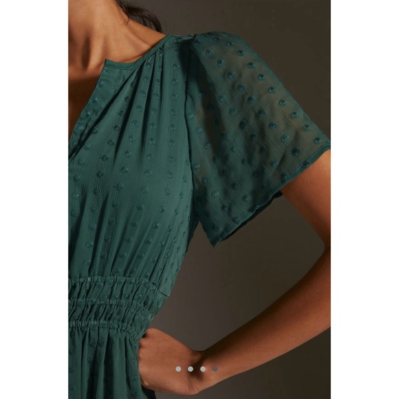 NWT Anthropologie Somerset Mini Dress, Dark Green size XXS - Picture 3 of 11